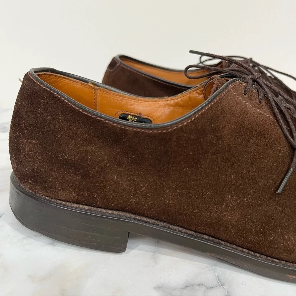 Allen Edmonds Delray chocolate brown suede dress shoes oxford’s men’s size 11.5